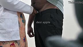 indian doctor sultana checking patient dick