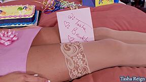 Rikki six got the best present for her birthday gf tasha reign