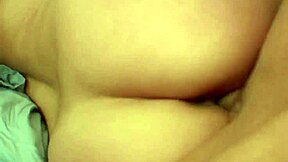 very sexy girl takes a nice cumshot on her ass