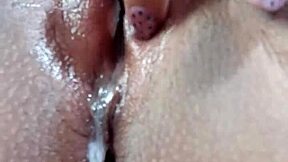 close up pov vaginal and anal exploration with oil