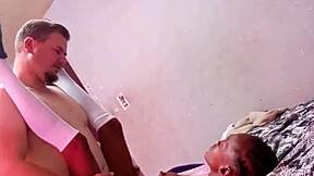 Small student enjoys intense doggystyle and missionary sex