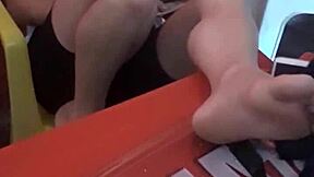 Close up feet focus