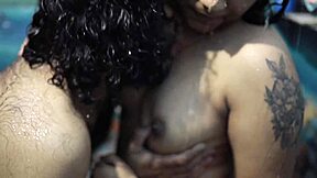 sexy stepsister bends over in bath for anal