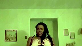Amateur ebony with coworker after work