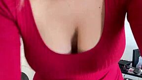 latina milf with big ass masturbates in dress