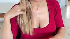 latina milf with big ass masturbates in dress