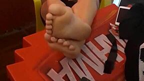 Close up feet focus