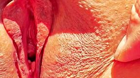 Maturemons horny mature displays super close up wide open cunt.