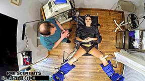 Doctor tampa gives blaire celeste backstage jizz treatment