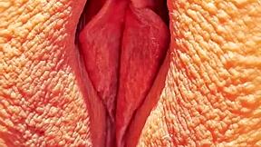 Maturemons horny mature displays super close up wide open cunt.