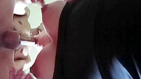 Chubby girl sucks cock deep before getting fucked in dorm bed