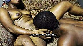 creampie handjob with naughty ebony girlfriend