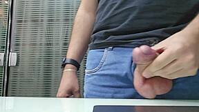 Jerk off at office