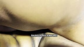 creampie handjob with naughty ebony girlfriend