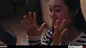 asian girl grows futa cock and fucks her japanese girlfriend