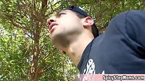 busty stepmoms workout ends in a quick taboo fucking