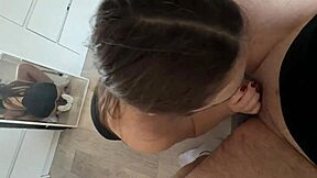 Morning blowjob ends with cum swallowing