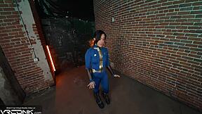 vr conk horny brunette lucy sucks and fucks anally in fallout cosplay parody pt 3