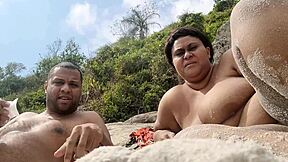 Brazilian Milf Flashes Big Pussy At Beach