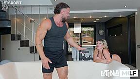 Cheating latina cant resist her fitness coach. Part 11