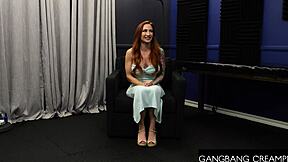 Fiery redhead sophia locke in gangbang creampie