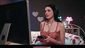 Wet lesbian fantasy with face sitting