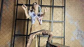 Harley Quinn uses baseball bat on her holes hard