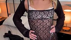 Sexy Blonde Dylan Moore Worships Monster Cock With Deepthroat And Handjob