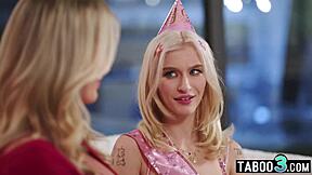 hot blonde lesbian teen stepdaughter emma rosie gets her favorite dessert
