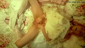 ts bunny in houston cute little transsexual sissy trap in frilly dress pulls down her bloomers shows off her cock and masturbates till she cums all over her own petticoats