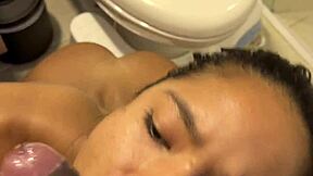 blowjob pov with bbc in the bathroom amateur couple nysdel