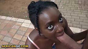 Pov my hot ebony girlfriend has me dogging around outdoors
