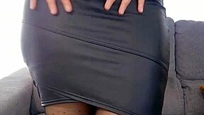 hey do you like my big ass in this leather skirt