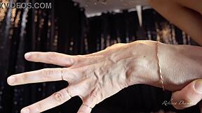 rebecca diamante shows her hands veins in topless