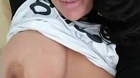 giant natural tits in sports bra