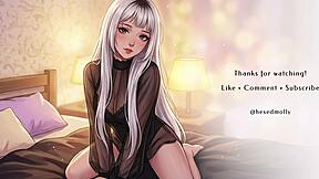 Anime girl masturbates over ten times