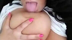 giant natural tits in sports bra
