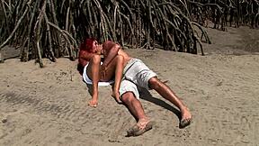 Island beach fucking with cum in mouth