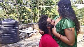 mallu couple has outdoor sex on terrace