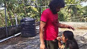 mallu couple has outdoor sex on terrace