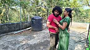 mallu couple has outdoor sex on terrace