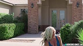 Young guy pounds big booty milf