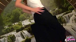 these jeans hug my tiny teen body so tightly