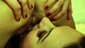 Blonde rides her girlfriends fucking mouth while squeezing her big pierced tits