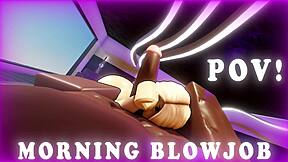 POV Busty Brazilian Sucks Cock Morning