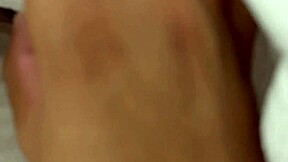 Nerdy ginger with glasses gets double fucked outdoors