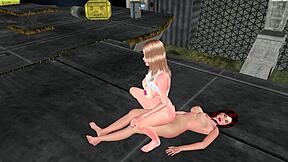 Beautiful big breasted shemales ride each other cowgirl style 3d hentai