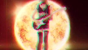 sun goddess dances in flowing miniskirt to music