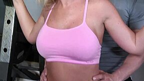 horny fitness coach pounds my wet cunt on workout