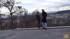 Redhead fucked for cash in front of boyfriend